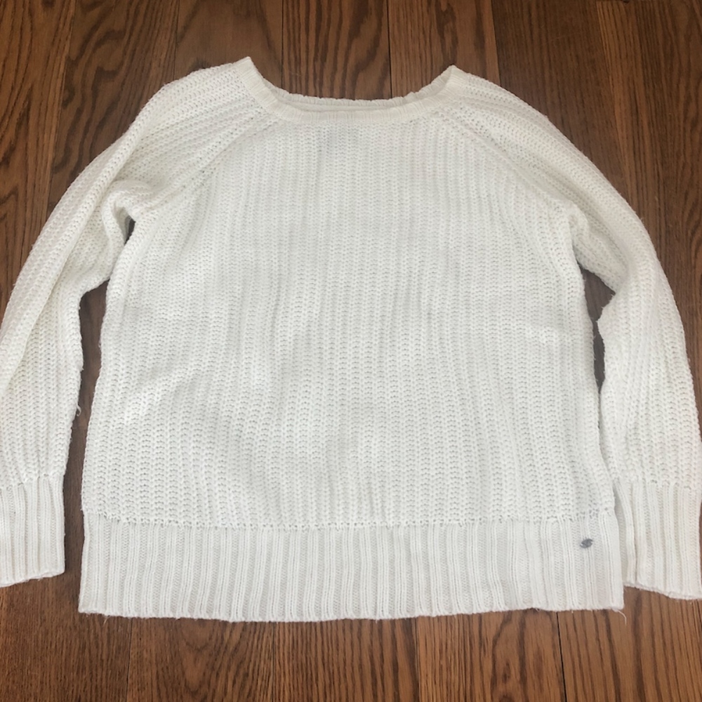 white sweater